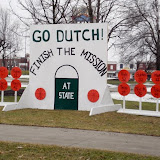 This sign sits on the north side of Pella's Central Park