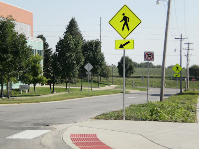 A look down West 3rd Street from the intersection of Peace Street in Pella