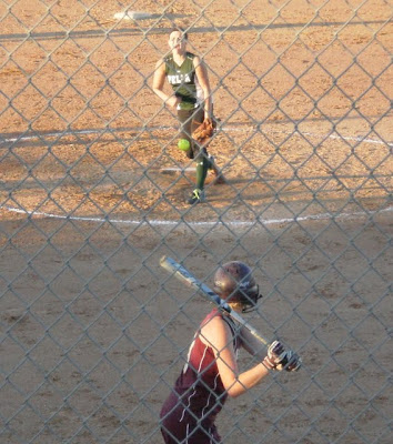 Mandy DeMeulenaere whips a pitch toward the plate