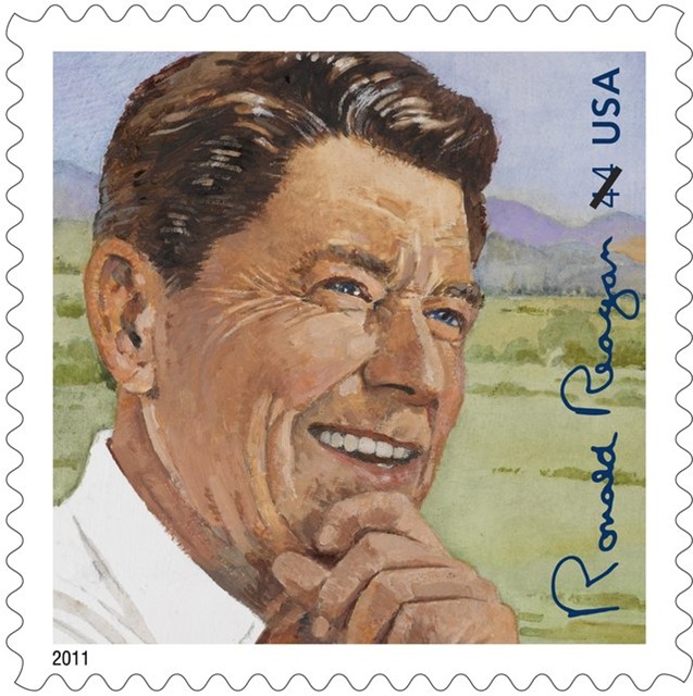 Ronald Reagan Stamp Commerating His Birth