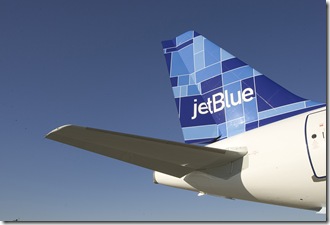 JETBLUE TURNS FIVE; 
TAKES DELIVERY OF 71ST AIRBUS A320
New York, NY (February 11, 2005) – JetBlue Airways [NASDAQ: JBLU] today turned five.  The airline commenced service at New York’s John F. Kennedy International Airport on February 11, 2000, with a ceremonial flight to Buffalo, NY, and back before taking its first commercial flight to Fort Lauderdale, FL, later that day.  Five years later, JetBlue is the largest airline at JFK and ranked as a “major” airline by the US Department of Transportation, having achieved annual revenues of more than a billion dollars.

To mark the occasion, David Neeleman, JetBlue’s Chairman and CEO, and Dave Barger, President and COO, hosted an event for JetBlue crewmembers and customers to greet the arrival of the airline’s 71st Airbus A320 aircraft, debuting the fleet’s seventh tail fin design, Mosaic.  Earlier in the day, the airline gave away 500 free tickets throughout New York City’s five boroughs to support the charity City Harvest.  Ticket seekers had to dress as their favorite JetBlue destination and bring canned goods for the charity.