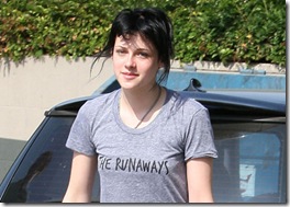 Kristen Stewart Arriving At 'The Runaways' Production Office