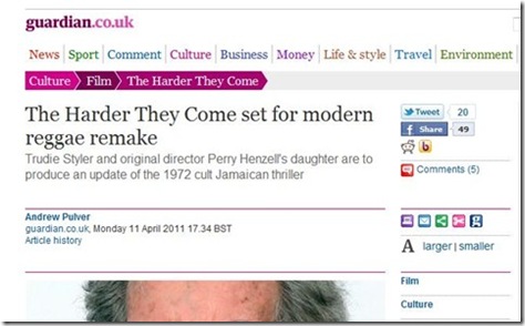 the harder they come remake news