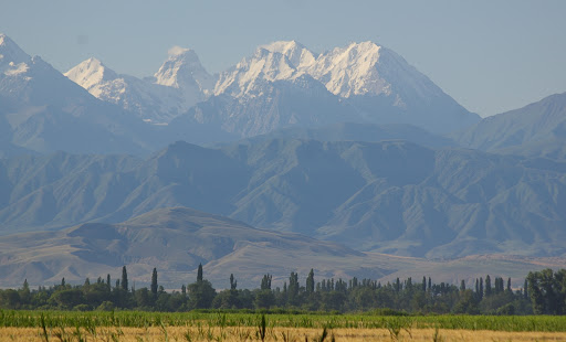 Le Kirghiz range, près de Bishkek, 3 juillet 2006. Photo : J.-M. Gayman