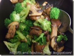 broccoli and mushrooms