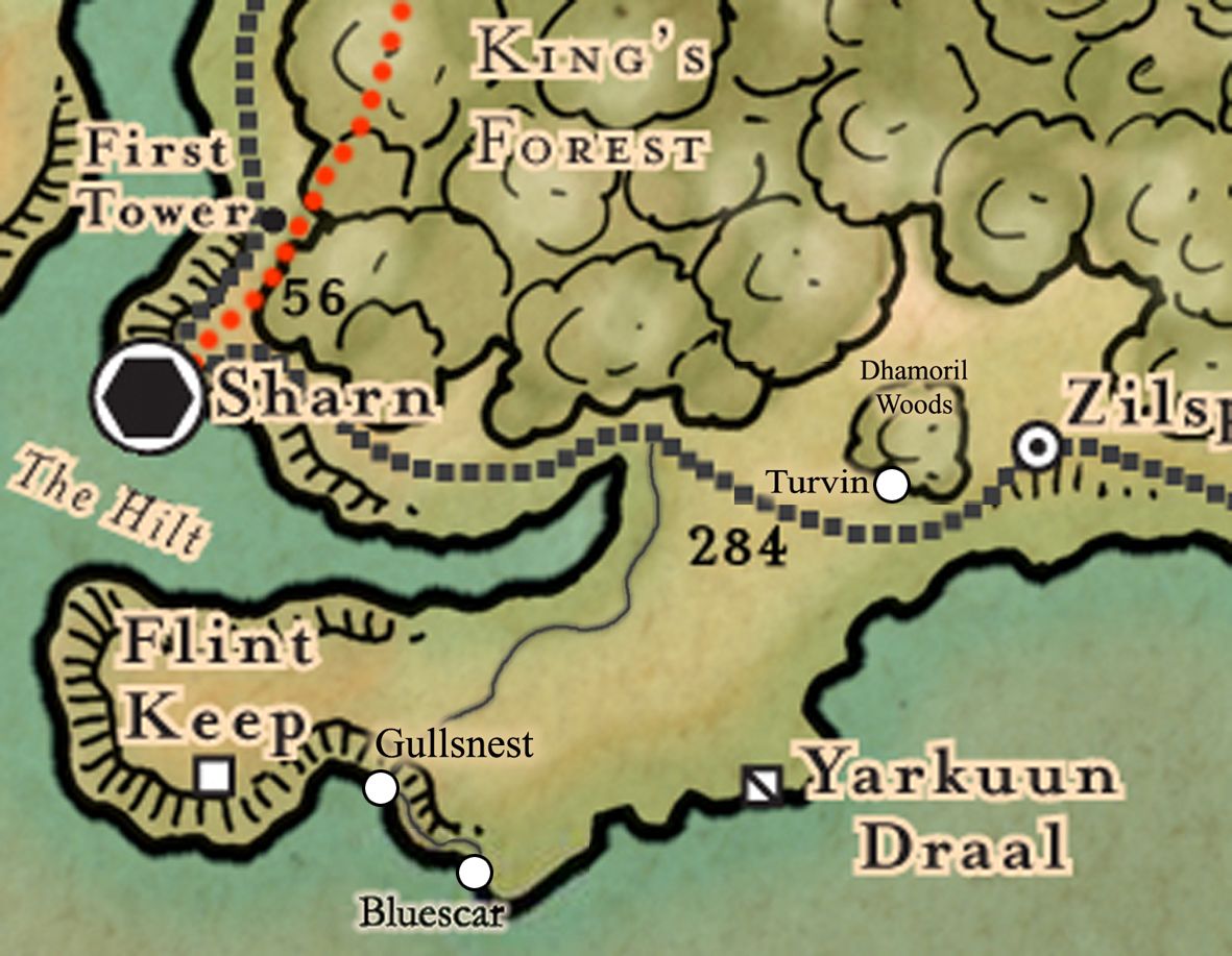 Et utsnitt av Breland, visende Zilspar nede til høyre, slik det er lokalisert i Eberron. Et utsnitt av Breland, visende Zilspar nede til høyre, slik det er lokalisert i Eberron.