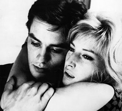 Alain Delon and Brigitte Bardot for the movie Famous Love Affairs 1961