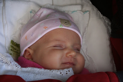 Descansando enquanto papai passeia comigo