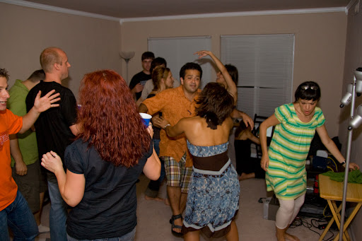 Enough alcohol and people started dancing.