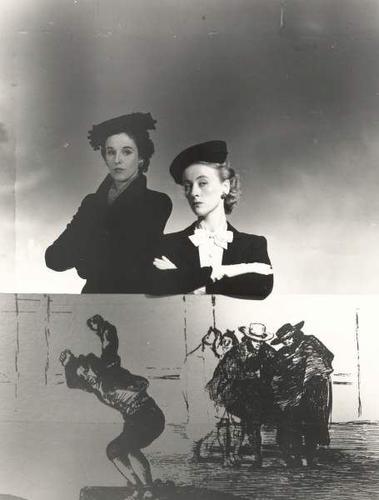 Goya Fashion - Mrs. Stanley G. Mortimer (later Mrs. William Paley) & Mrs. Desmond Fitzgerald (later Mrs. Ronald Tree) modelling matador hats, 1940.jpg
