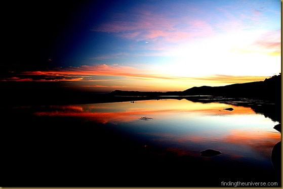 Sunset over Lagoon Beach