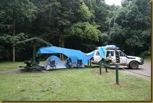 Our camping in the rain skills evolved as the trip progressed