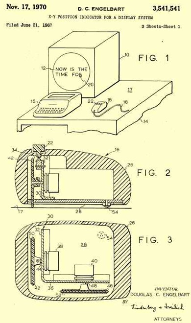  من هو مخترع الفأرة ؟مع صورة لأول فأرة حاسوب Engelbart_UNitedStatesPatentand13