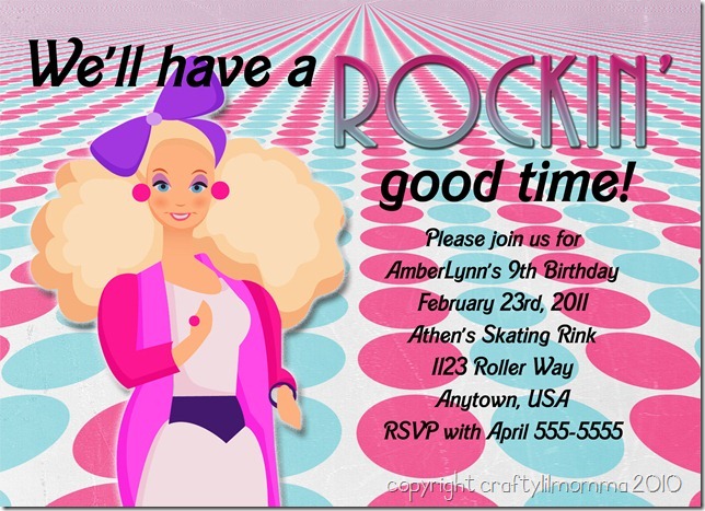 barbie rocker invite