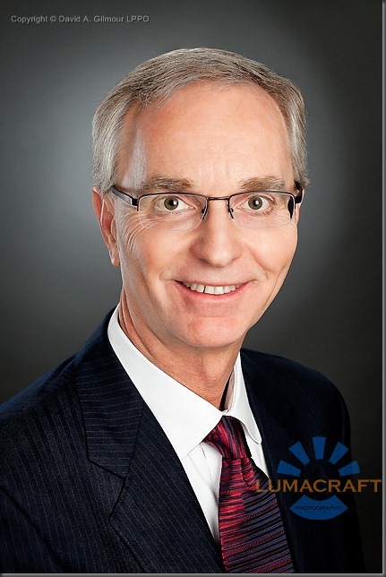 Portrait of business executive Mr. K., produced by David A. Gilmour LPPO of Lumacraft Photography