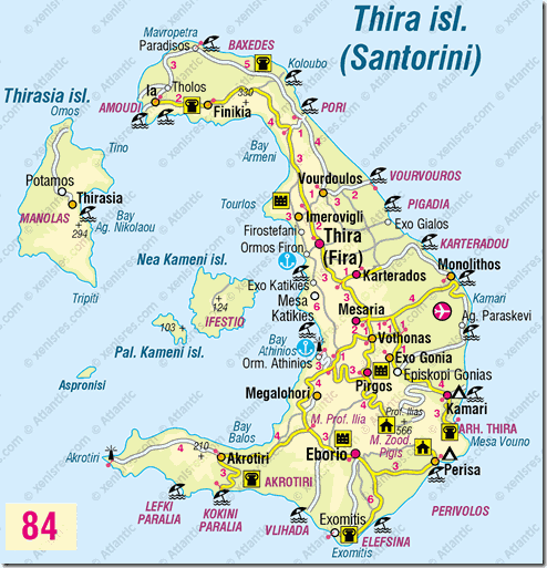 santorini map santorini map