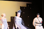 Elizabeth Smith (Ulla), Sean VanAusdall-Rose (Roger De Bris), and Rich Kuschel (Franz Leibkind)