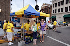 Water and soda booth on 5th and Washington.