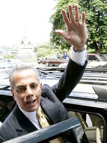 Hugo Chávez enojado