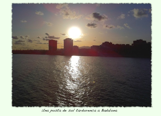 Platja de Badalona a la tardor