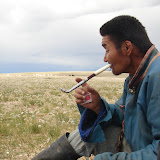 I was sitting in a field in the  middle of absolutely nowhere,  this guy trotted over,  sat down, lit up, smoked  his pipe and off he went.