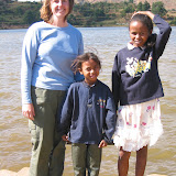 082 June 2005 Betafo, Madagascar a walk around town with Lelaine and her friend.JPG