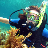 Diving off Cabilau -
my very first dive!