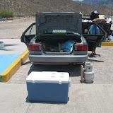  &ndash; cooler full of block ice &amp; full propane tanks