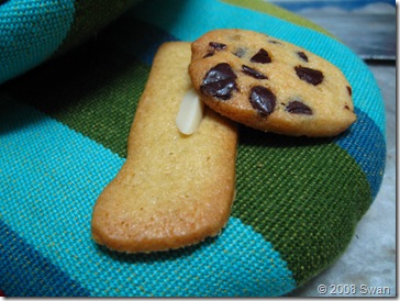Almond Wafer & Chocolate Chip Cookie