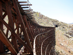 View down Goat Canyon trestle in Anza Borrego
