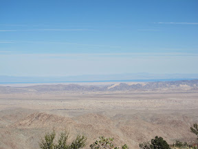 View of the Salton Sea from a ridge above Indian Valley - Anza Borrego View of the Salton Sea from a ridge above Indian Valley - Anza Borrego