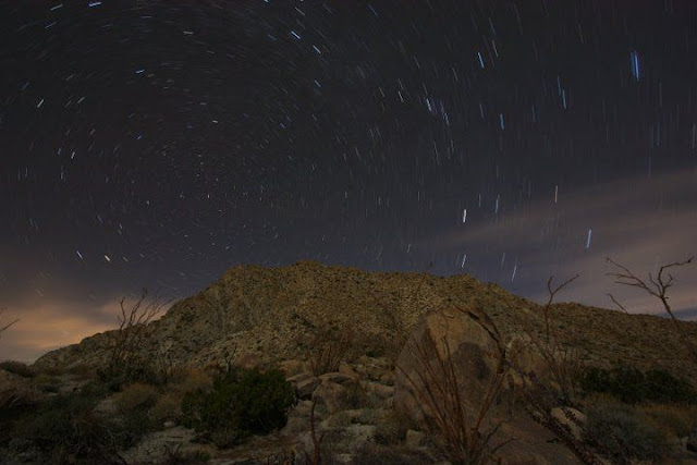 Star Trails around the north star in Anza Borrego