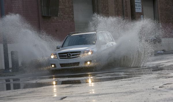 How deep is deep? Check out the ground clearance the GLK's lost