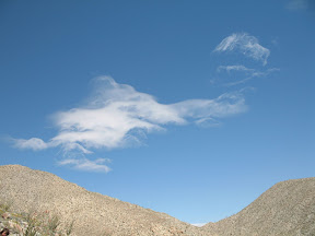 Their were some interesting cloud formations due to the storm that was hitting the coast.