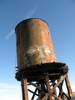 Someone got creative with the water tower at Dos Cabezas in Anza Borrego