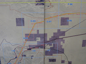 By my calculations the line would pass right over (or very close) to the Lazy Lizard in Ocotillo.