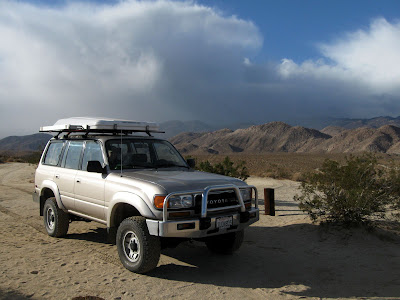 Our Landcruiser on Egg Mountain in Anza Borrego Our Landcruiser on Egg Mountain in Anza Borrego