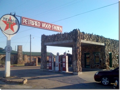 petrified gas station