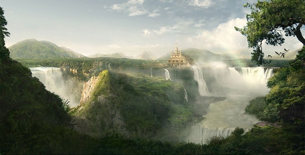 Fantasy-and-green-landscape-illustration