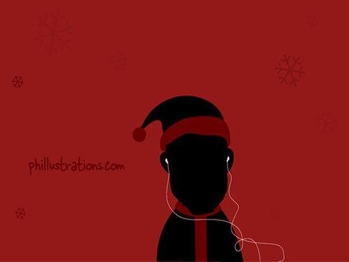 Christmas and ipod Wallpaper