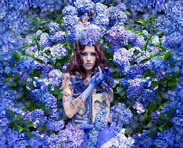 Beautiful Woman With Flower on Fashion Photography