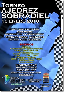 CARTEL AJEDREZ SOBRADIEL ENERO 2010