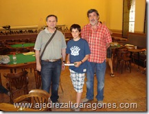 Jorge Mancho recogiendo su premio como 3º clasificado