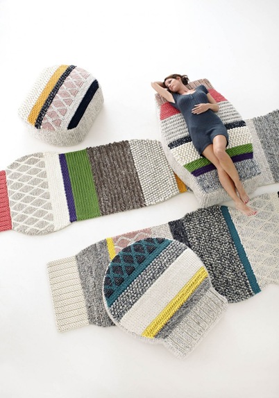 cool area rug urquiola spanish colorful design decor poufs trend