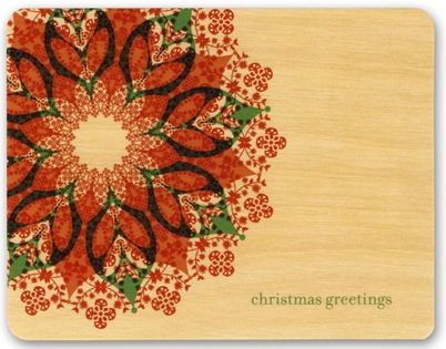 DoilyRosetteWoodenChristmasCardsBoxof6.Night OwlPaper GoodsRedStamp.com
