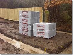 Shelsley Plot 2 - foundations done and blocks ready for brickies tomorrow. All in Just 8 DAYS!!