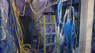 CWC Security, LLC: Messy wiring closet.....before..