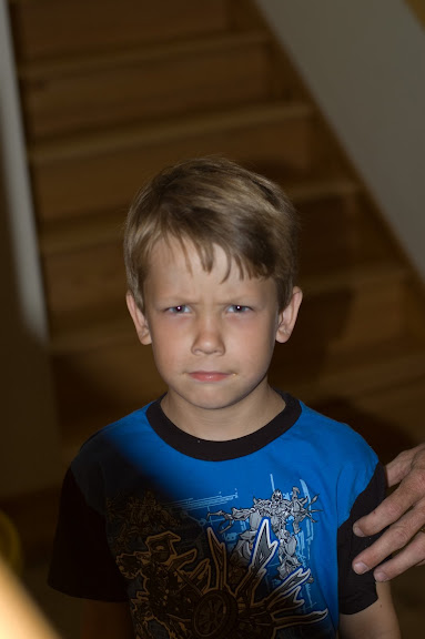 and a boy who didn't want to smile for the camera much... I think it's because I beat him in Mario Kart. ;-)