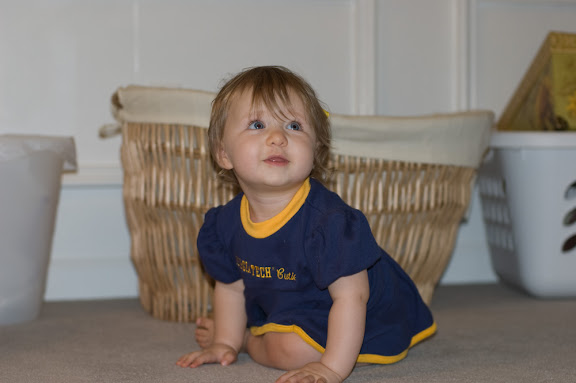 On her 10-month birthday, looking all sorts of cute