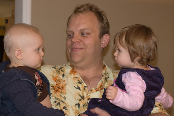 Josh and Erin brought Andy to Sandra's birthday.